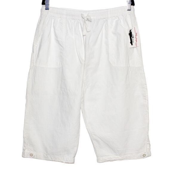 Vintage Ragtop 100% Cotton White Capris Size 1X NWT - Picture 2 of 10
